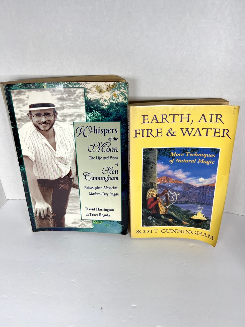 Scott Cunningham Pagan Book Set Whispers of the Moon & Earth Air Fire and Water